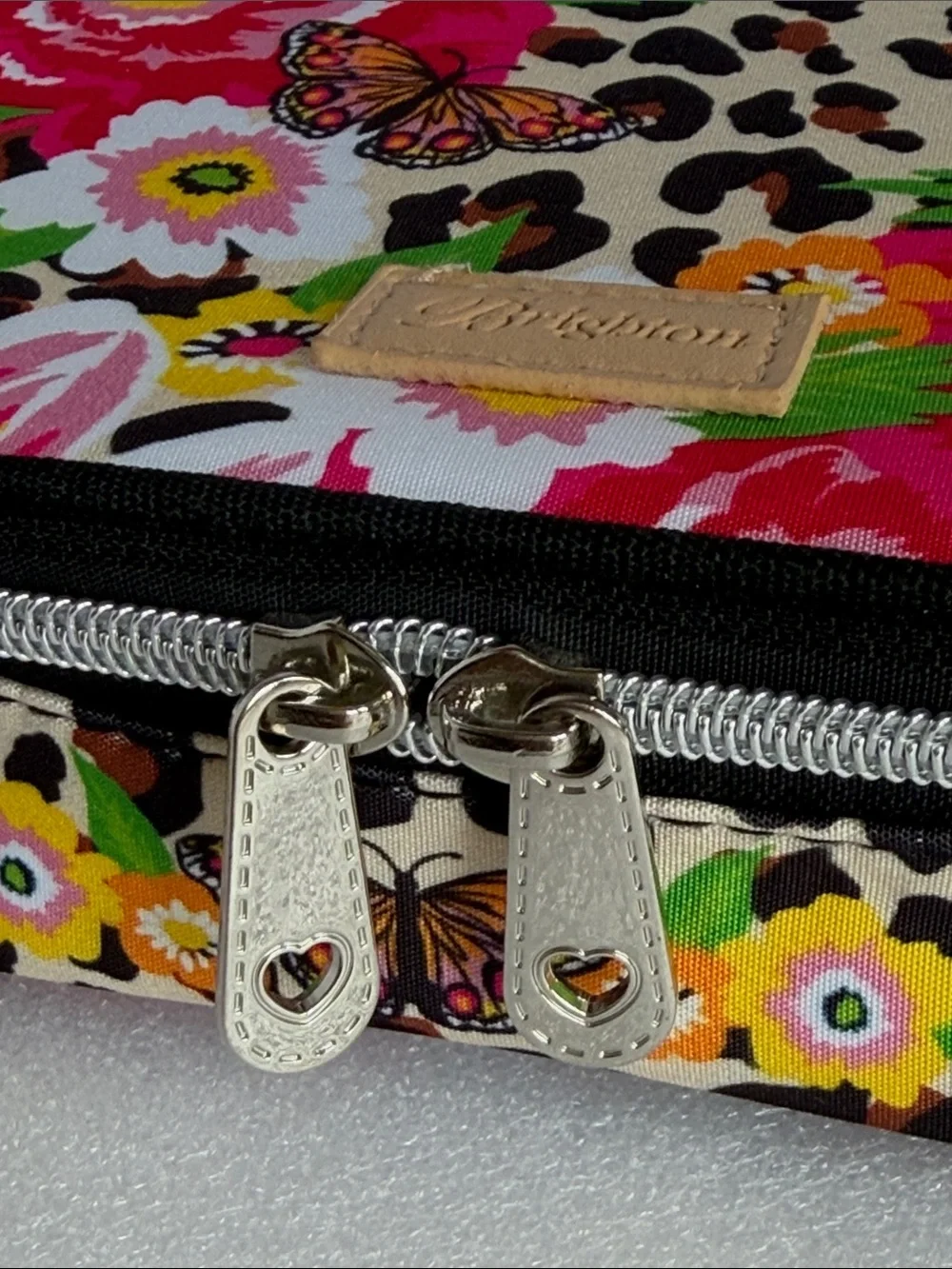 BRIGHTON Butterfly Garden Travel Jewelry Case / Jewelry Organizer